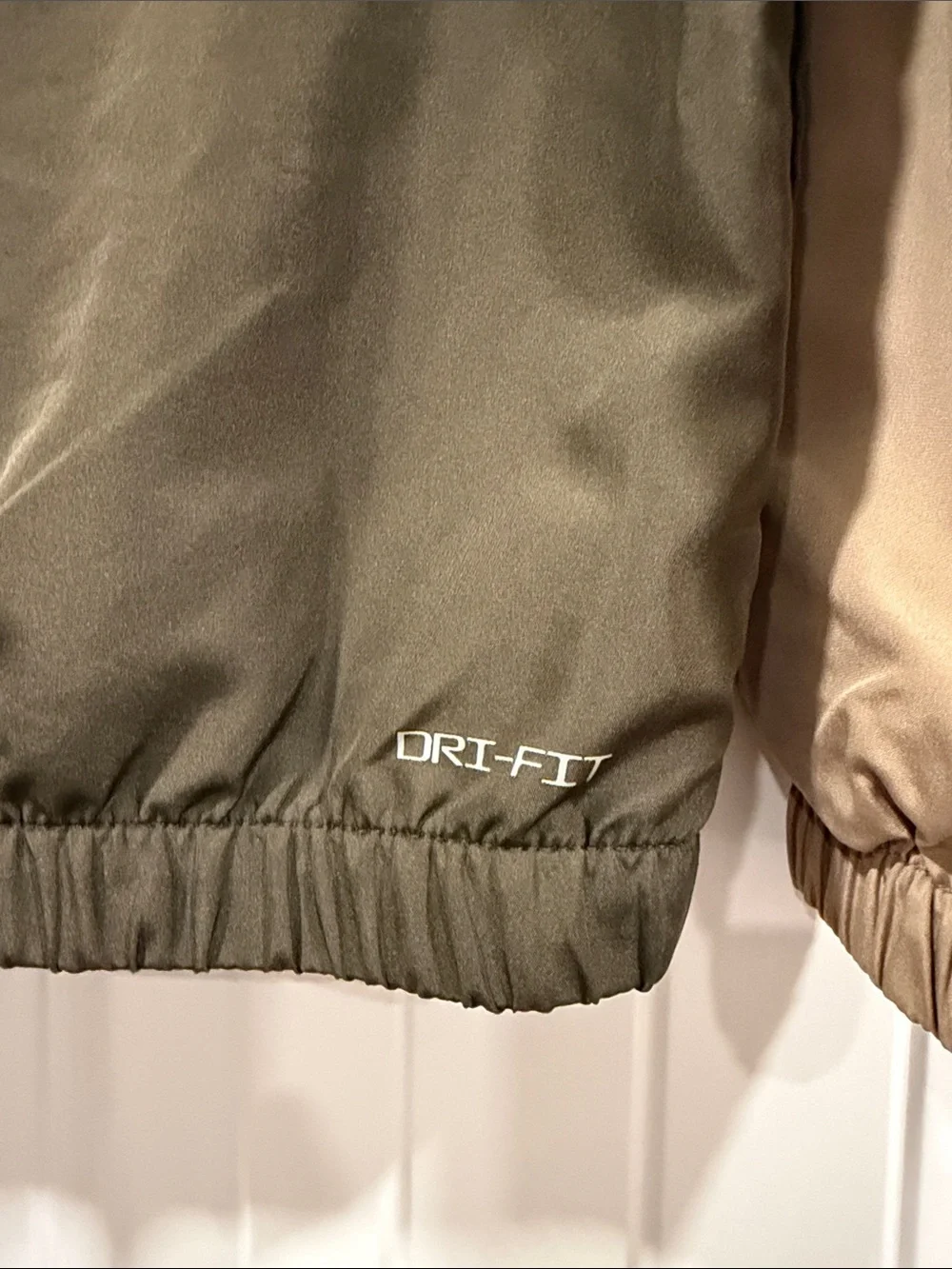 Nike Kids Olive & Tan Hooded Windbreaker